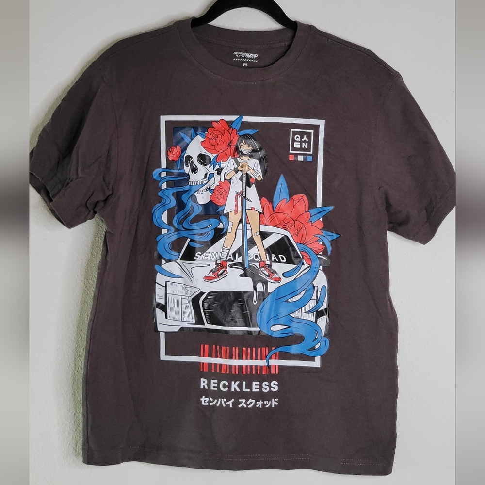 SENPAI SQUAD "RECKLESS" Graphic Anime Print T-Shirt